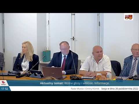 XLIX -Sesja Rady Miasta i Gminy  Kórnik-  26.10.2022