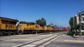 preview picture of video 'El Monte triple play trains July 6 2012'