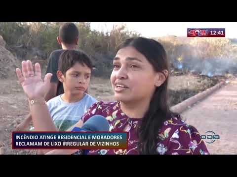 Incêndio atinge residencial e moradores reclamam de lixo irregular de vizinhos 16 10 2020