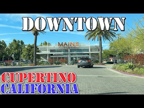 Cupertino - California - 4K Downtown Drive