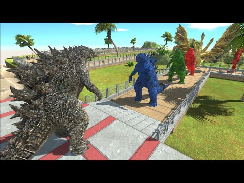 GODZILLA 2021 DESERT ISLAND DEATH RUN - Animal Revolt Battle Simulator