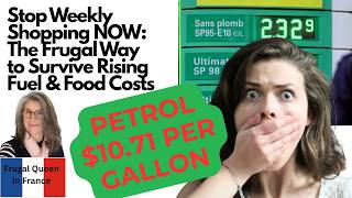 Stop weekly shopping now: The frugal way to survive rising fuel & fuel costs. #frugal #crisis