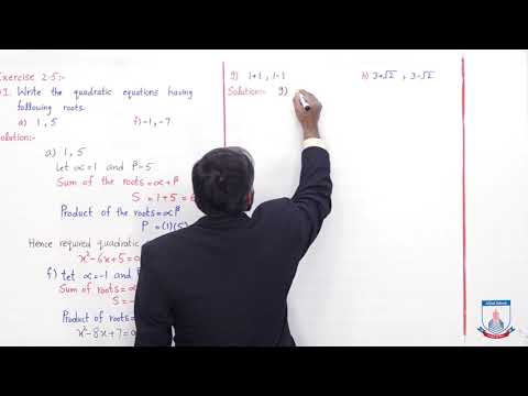 Class 10 - Mathematics - Chapter 2 - Lecture 10 - Exercise 2.5 Q1 - Allied Schools