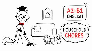 Talk About Household Chores in English – A2–B1 English | Easy English