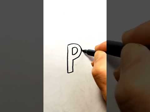 How to Draw Letter P 3D