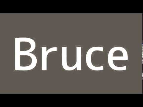 How to say Bruce in Spanish