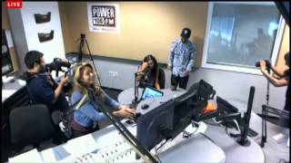 Naya Rivera At Power 106 radio (Livestream and Sorry)