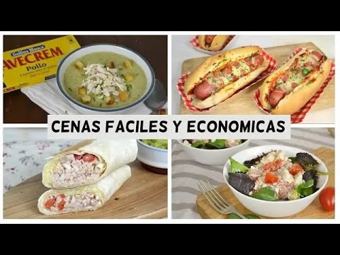 4 Cenas fáciles y económicas | CENAS para toda la semana
