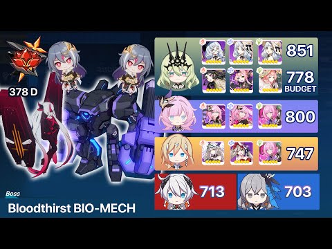 Hot Flame Chaser ladies destroy Bloodthirst BIO-MECH Mobs | RedLotus 378 D | Honkai Impact 3