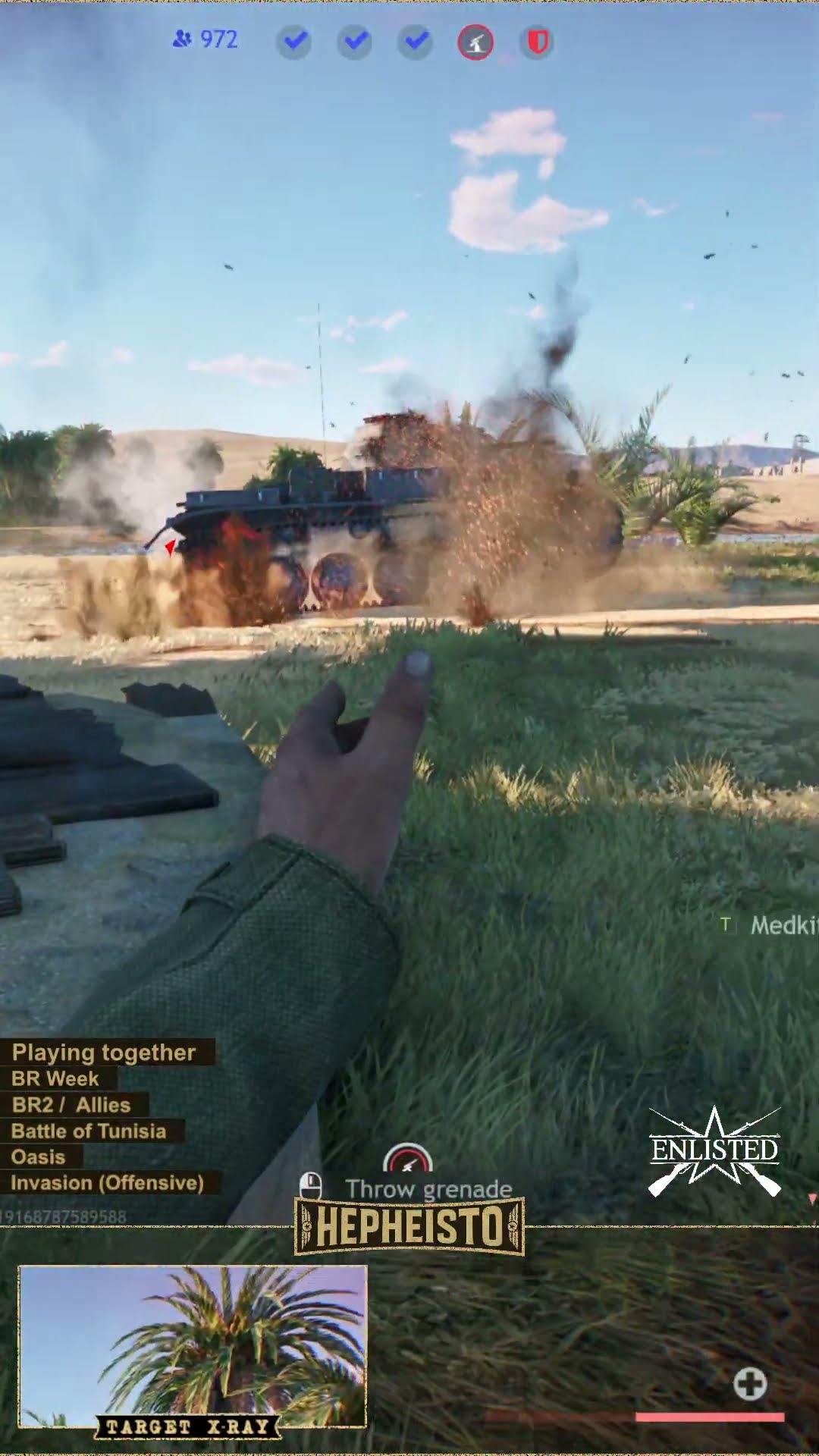 Engineer eliminates Panzer II C with Explosion Pack