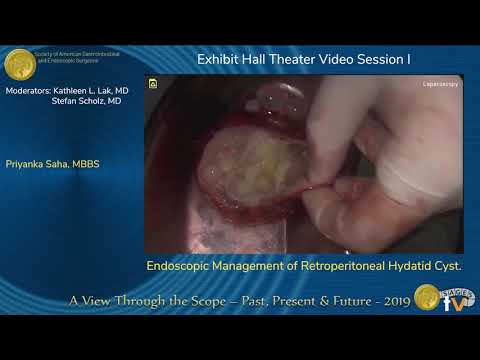 Manejo laparoscópico de un quiste hidático localizado en el espacio retroperitoneal