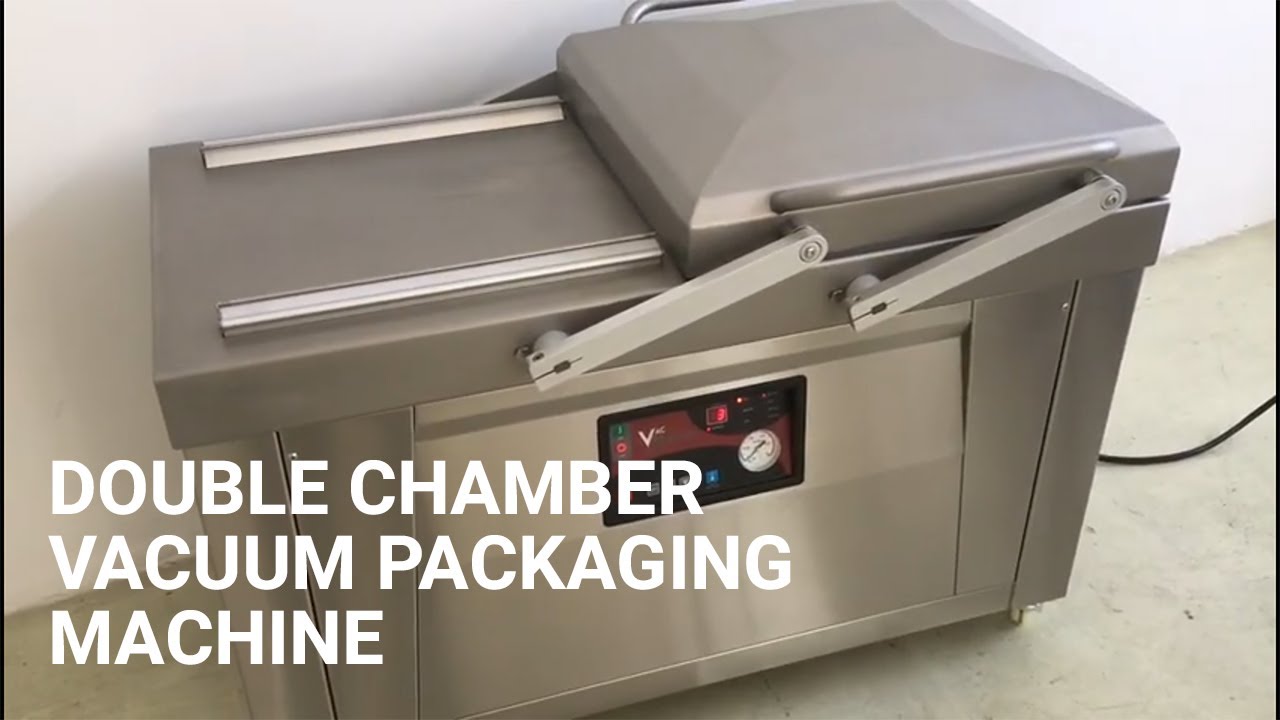 Video thumbnail for Double Chamber Vacuum Packaging Machine with 4x 23.6" Seal Bars