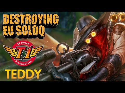 Destroying EU SoloQ: SKT T1 Teddy - Jhin Bot Lane - KDA 8/1/10