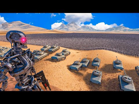 T-800 Terminator & Modern Army VS ZOMBIES  - UEBS 2 | BATTLE SIMULATOR 2