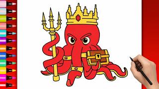 How to Draw Kraken from   Steal a Brainrot [ROBLOX]
