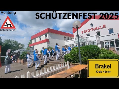 Schützenfest in Brakel 2025 🔸 Einmarsch in die Stadthalle 🔸