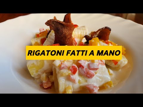 RIGATONI FATTI A MANO-ROBIOLA,PEPERONE,GUANCIALE