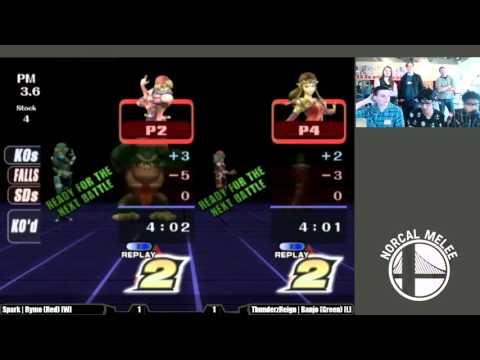 Weenie Hut Jr Project M Doubles Grand Finals Spark | Rymo [Red] vs ThunderzReign | Banjo [Green]