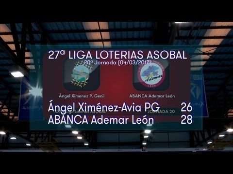 LIGA LOTERIAS ASOBAL J20 Ángel Ximénez-Avia P.G. - ABANCA Ademar León 26 - 28
