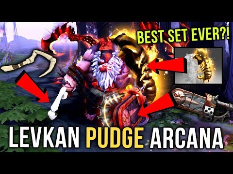 Levkan MOST EXPENSIVE PUDGE SET?! EPIC Pudge Arcana Gameplay Compilation - Dota 2