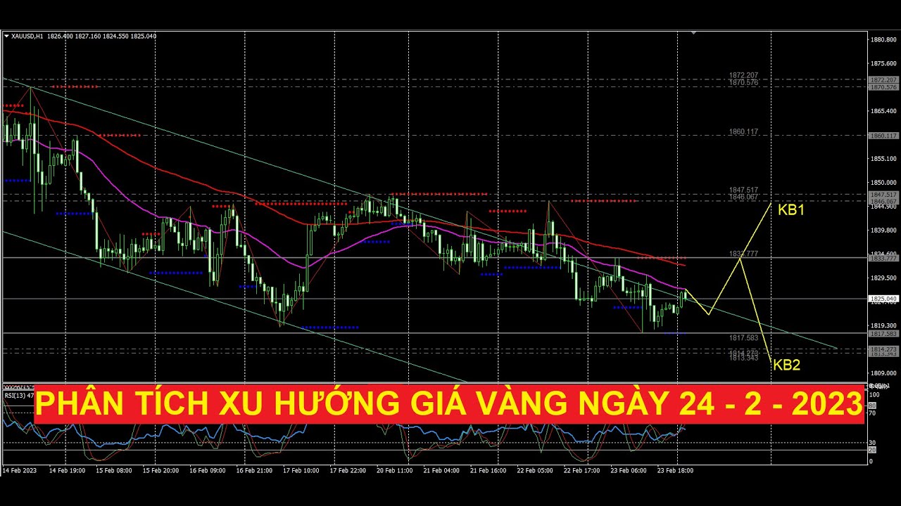 Video phân tích xu hướng giá vàng ngày 24 - 2 - 2023