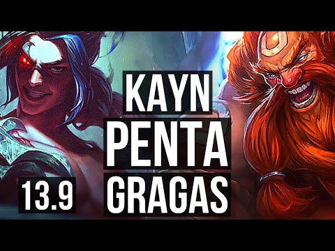 KAYN vs GRAGAS (TOP) | Penta, 66% winrate, Legendary | TR Master | 13.9