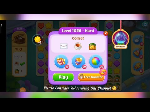 Matchington Mansion Level 1066 - Hard Level - No Booster Level/ iOS/ Android