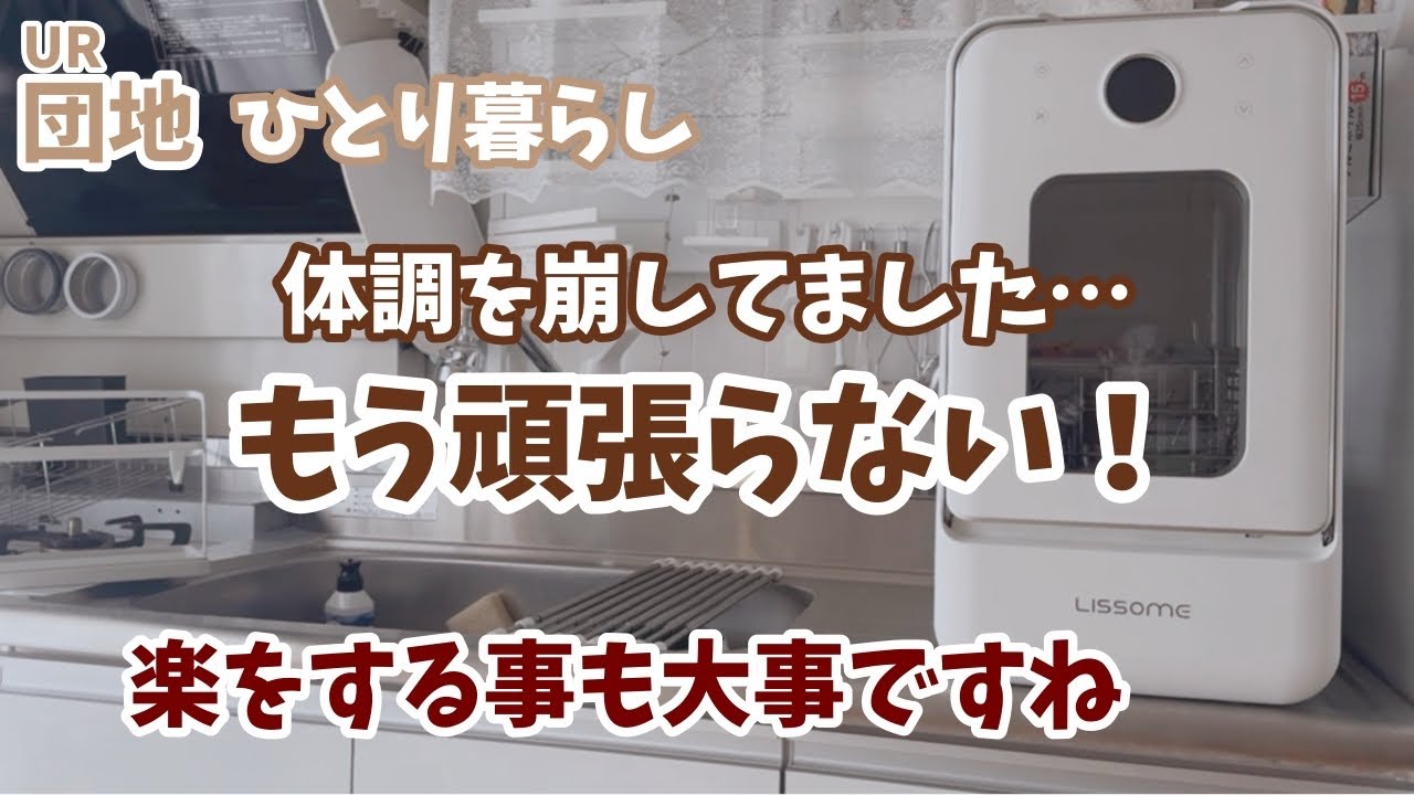 【家事】#84 体調を崩した結果…頑張りすぎはよくないと気づいた💦 LISSOME J1（リソムジェイワン）食洗機／Vlog