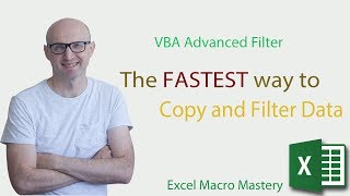 VBA Advanced Filter - The FASTEST way to Copy and Filter Data