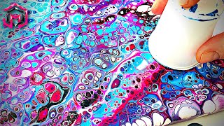UNBELIEVABLE!!! Flip and Lip Acrylic Pouring Abstract Art Tutorial and Fluid Art Therapy