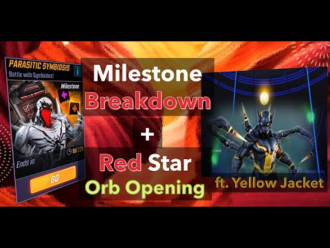 Parasitic Symbiosis milestone breakdown & Red Star Orb Opening - Marvel Strike Force