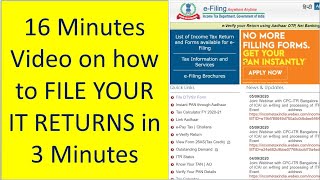 How to fill IT returns online for salaried employees by form16 #Assessment year 20-21