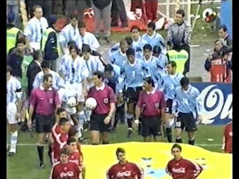 Argentina - Uruguay (1997) Crespo, Veron, Ortega, Recoba, Montero, Ayala, Bengoechea, Zanetti, Lopez
