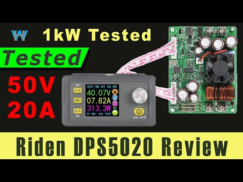 Review of DPS5020 50V 20A DC Buck converter with  PC USB and Mobile app software | WattHour