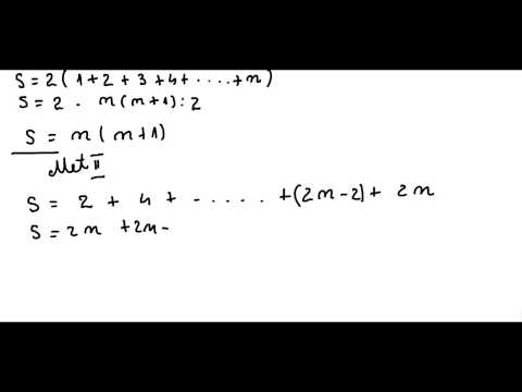 Clasa a V-a - Cap. Nr. naturale - ex 1 - Sume Gauss - suma primelor 2n numere pare