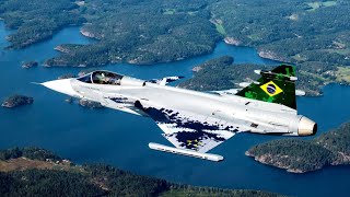 Saab has started production of a Gripen E fighter at its facility in Brazil