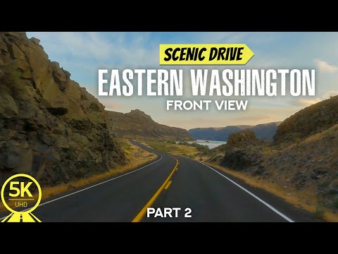 Exploring Roads of Eastern WA - 3,5 HOURS Cycling Scenery for Fat Burning Indoor Cycling - Part #2