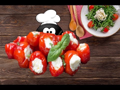 Antipasti Rezept Gefüllte Paprika mit Frischkäse selber machen. Einfach & lecker!!!