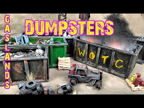 Roll Off Dumpsters - Gaslands Wasteland Terrain