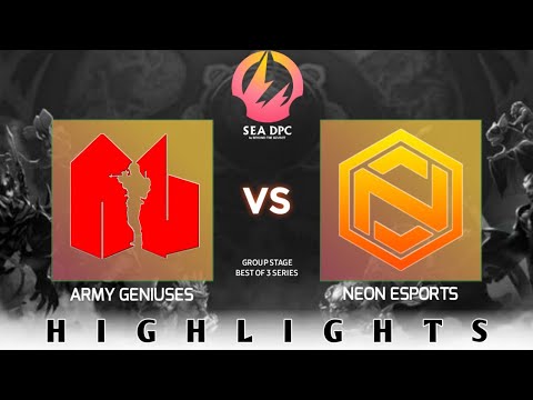 ARMY GENIUSES VS NEON ESPORTS HIGHLIGHTS - PUDGE CARRY IS REAL - DPC SEA TOUR 3 DIVISION 2 DOTA 2