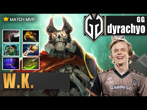 Wraith King Safelane | GG.dyrachyo | LIMA MAJOR CHAMPION INSANE WK CARRY | 7.32e Gameplay Highlights