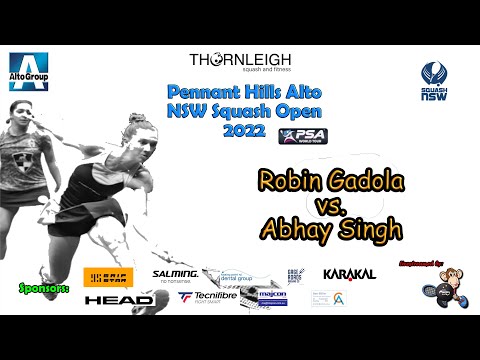 Watch this PSA Squash Match between Abhay Singh and Robin Gadola | 2022 NSW Squash Open Final!