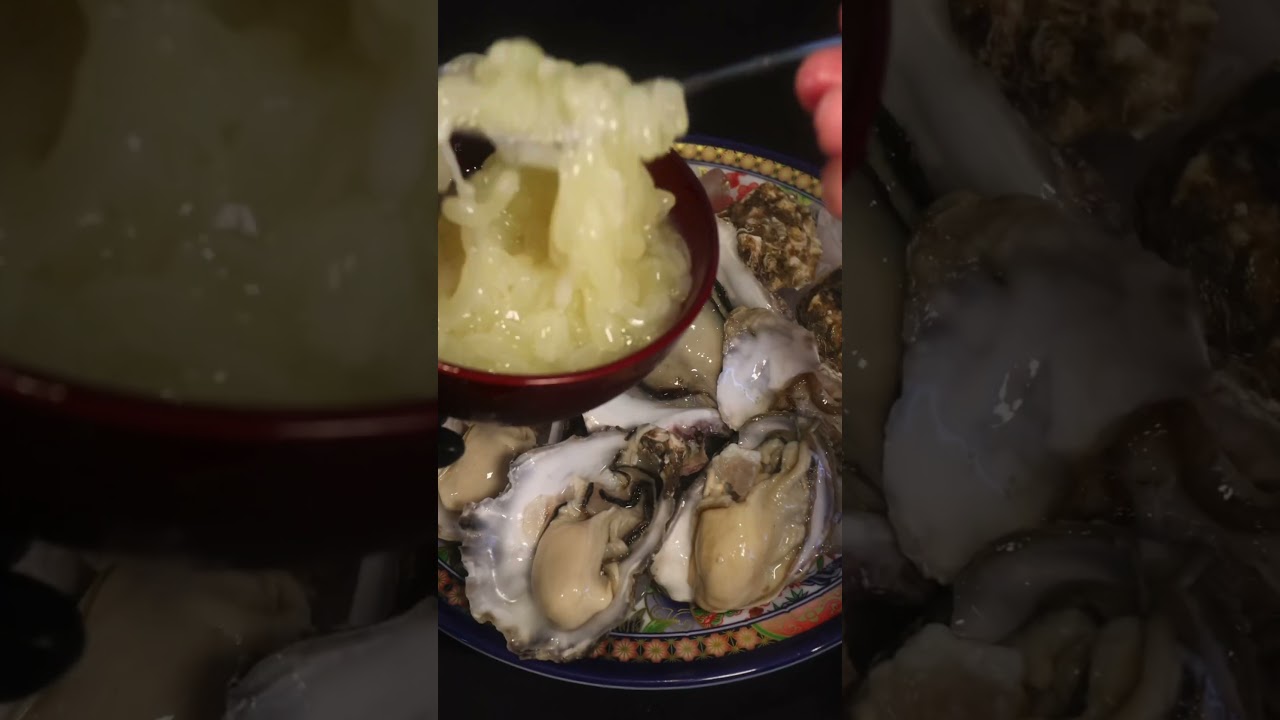 生牡蠣とたこの卵🥚#seafood #oysters #octopus