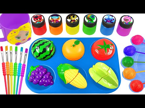 Oddly Satisfying Video l Making DIY Cutting Rainbow Candy Crazy Slimes Sprunki & Mixing Colors ASMR