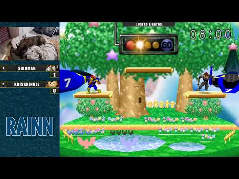 Charity West Top 8 Losers - Shihman (Falcon) Vs. KrisKringle (Ness, Falcon) Super Smash Bros - SSB64