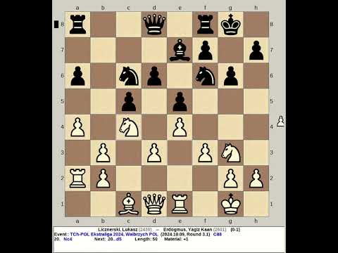 Licznerski, Lukasz vs Erdogmus, Yagiz Kaan | Poland Ekstraliga Chess 2024, Walbrzych