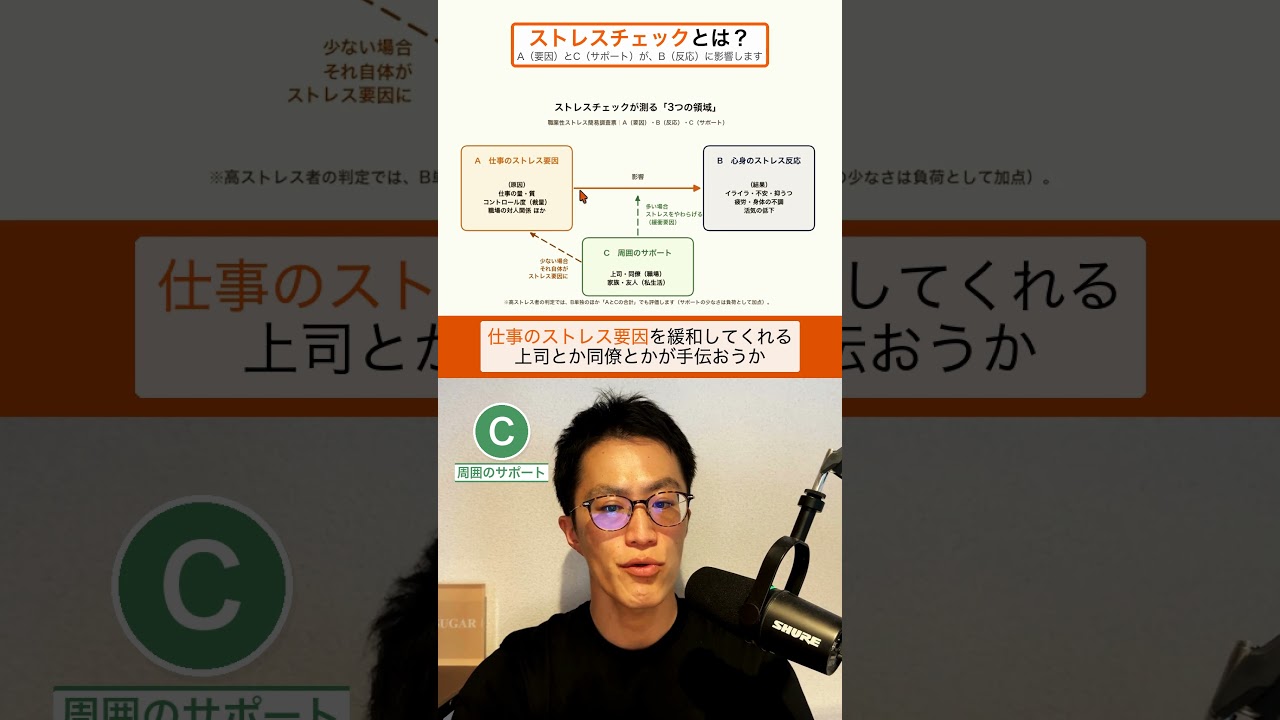ストレスチェックが測る「3つの領域」#shorts #ストレスチェック #義務化拡大