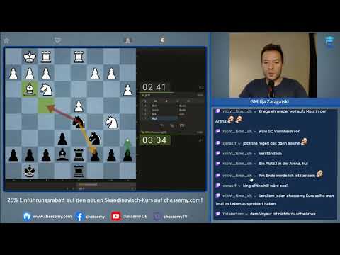 #Schach GM Spielt Schwungvolles Skandinavisch || Smartes Schwarzrepertoire gegen 1.e4
