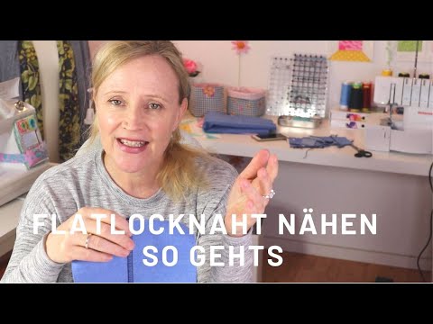Flatlocknaht mit der Overlock nähen - So stellst du die Fadenspannungen ein!