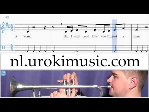 Trompet Leren Spelen Sam Smith Stay With Me Trompetles Deel#2 Studie Klasse Muzieknoten Bladmuziek